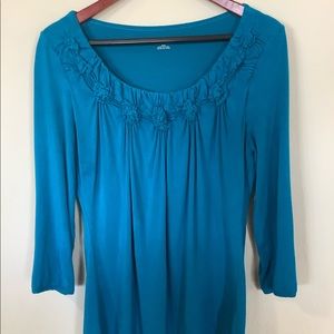 a.n.a. teal knit top